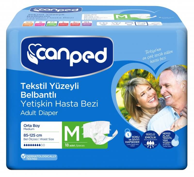 Canped Tekstil Yüzeyli 18`li